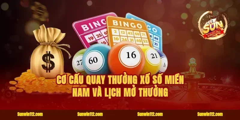 Cơ cấu quay thưởng xổ số miền Nam và lịch mở thưởng